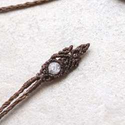 モスアゲート天然石マクラメネックレスmac439-エスニックアジアン好きが作るエキゾチックなマクラメアクセサリー 7枚目の画像