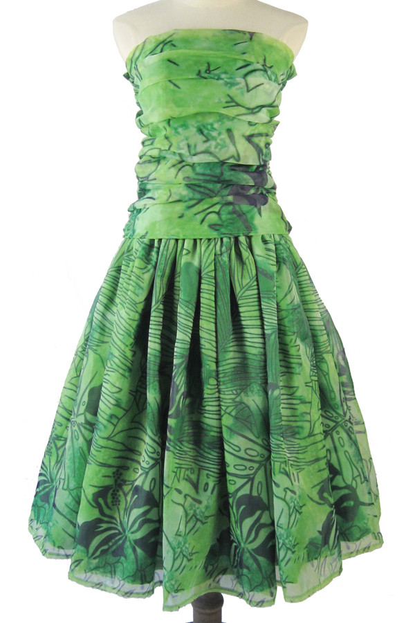 受注生産　オーダーメイド　パウスカート　チューブトップ　プリントオーガンジー nws00060