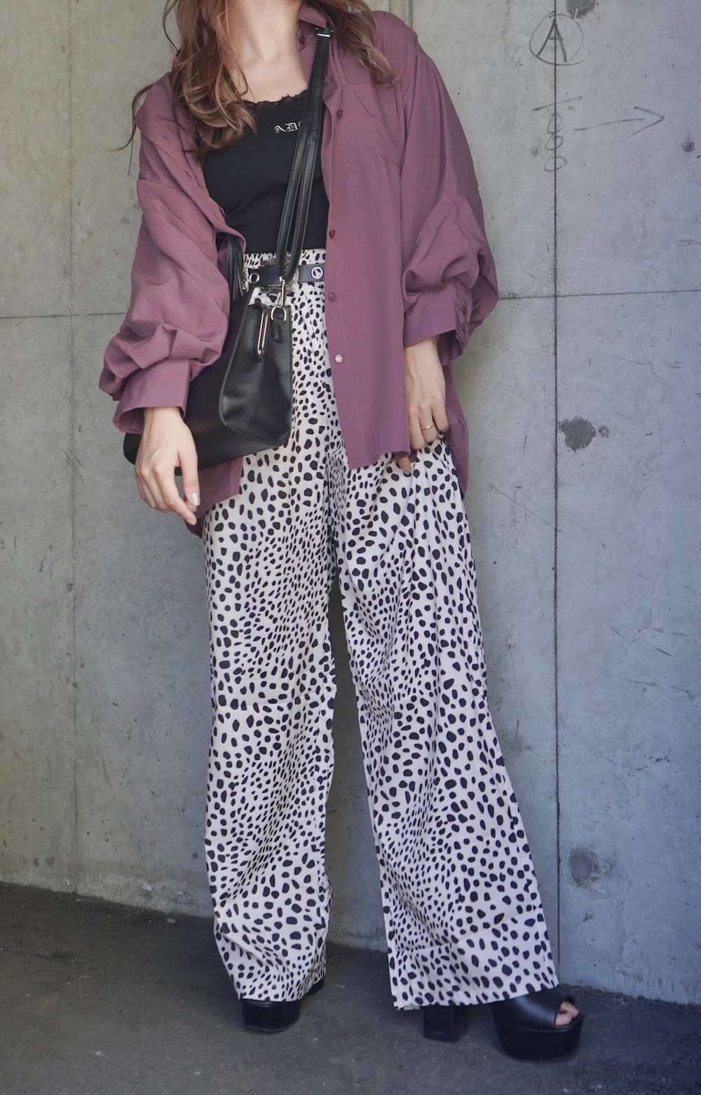 Dalmatian Wide Easy Pants (off white)　パンツ　ダルメシアン　カジュアル