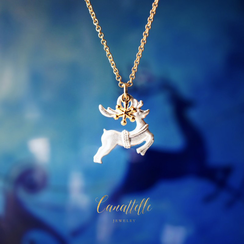 ☆クリスマス期間限定☆】夢を運ぶトナカイ・ネックレス ~reindeer