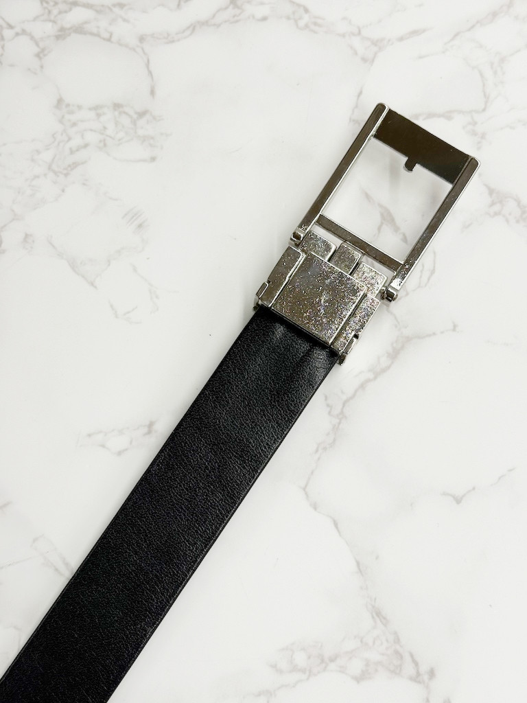 日本製　クロコダイル　クリックフィット　上質　３０㎜巾　Lサイズ　ベルト　ワニ革　フリーサイズ　エキゾチックレザー