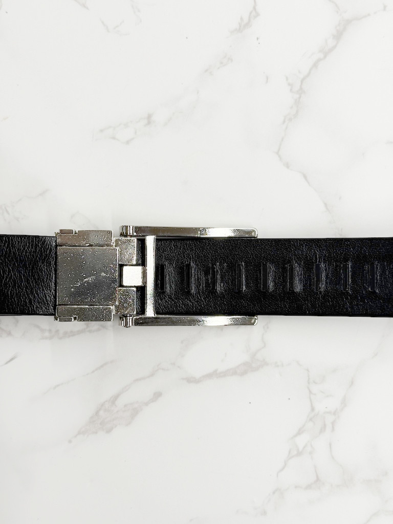 日本製　クロコダイル　クリックフィット　上質　３０㎜巾　Lサイズ　ベルト　ワニ革　フリーサイズ　エキゾチックレザー