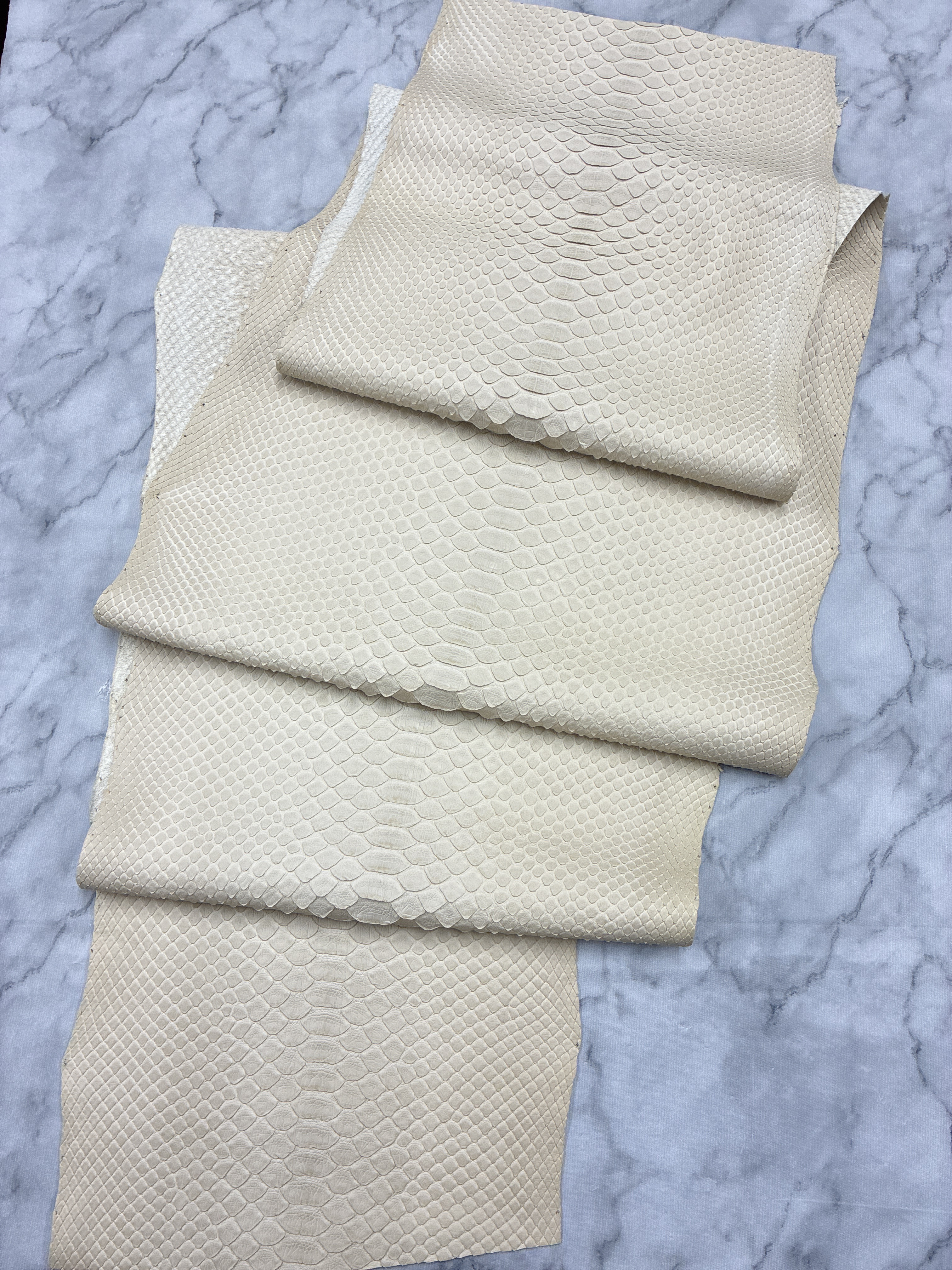パイソン ヘビ革 アイボリー×マット 250cm革_P229