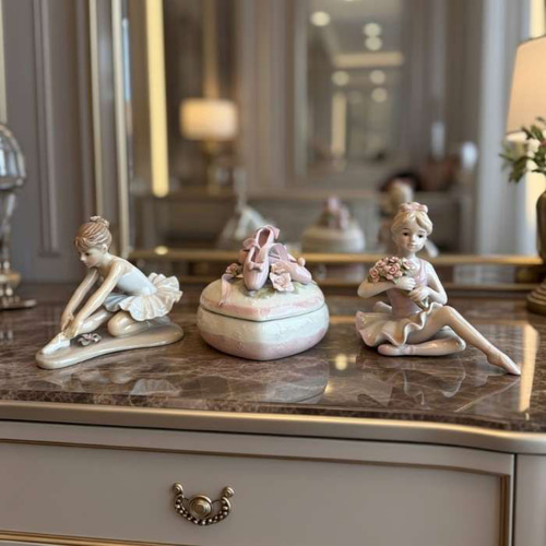 バレエシューズの小物入れ パステルカラー 陶器 海外インテリア