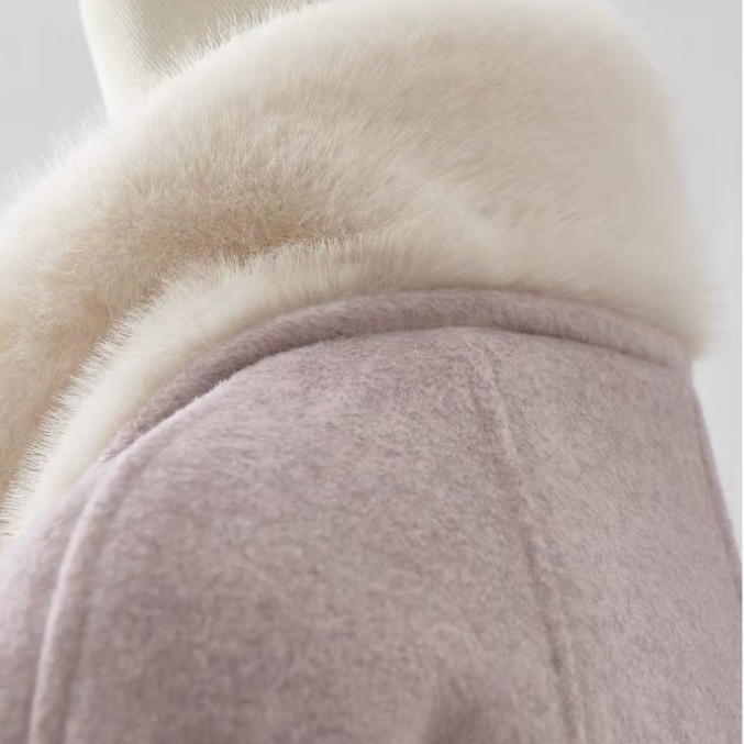 レディースコート、ラシャ、 秋冬、 防寒着、通勤、ゆったり、+手袋