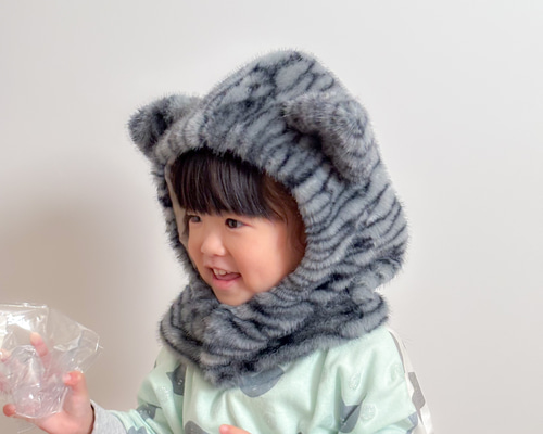 猫耳バラクラバ Buyer's Select/畦編みボリューム猫耳バラクラバ（ニットキャップ