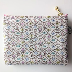 仕切り付きxxs-3（カードサイズ）　リバティラミ　フォレストウェーブ　クリアポーチ　♡ミナ ペルホネンとのコラボレーシ 3枚目の画像