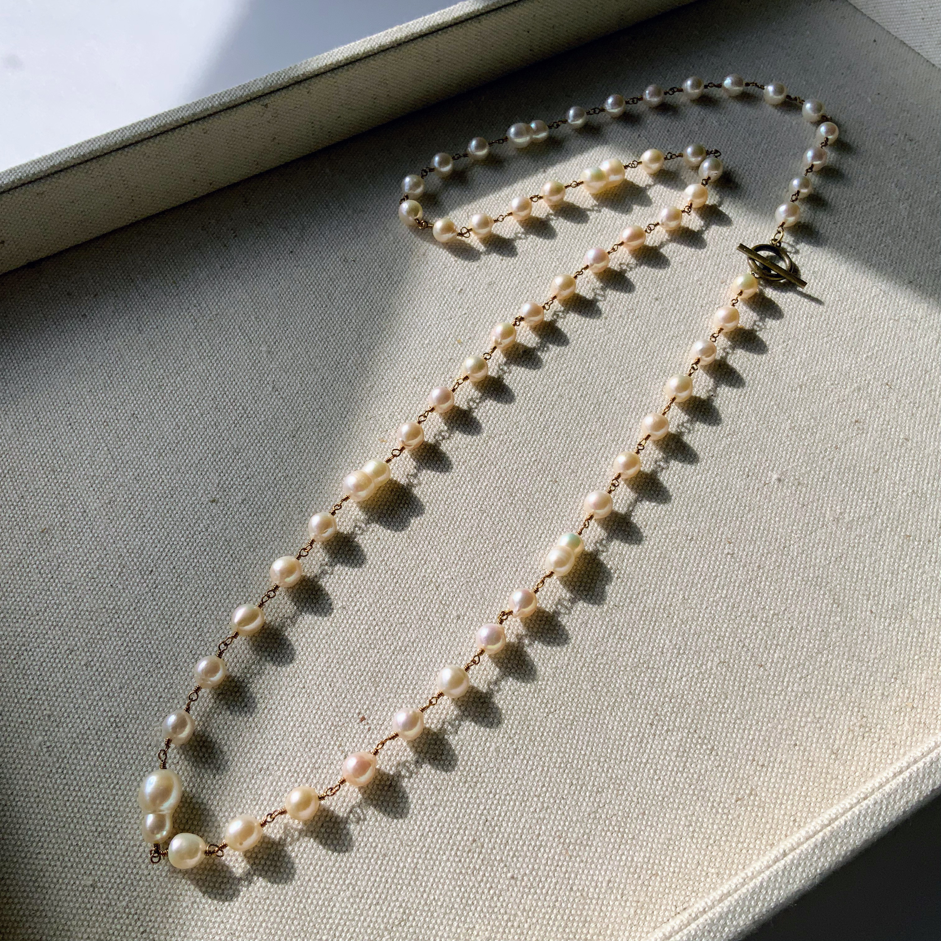 Perla✴︎淡水パール80cmロングネックレス