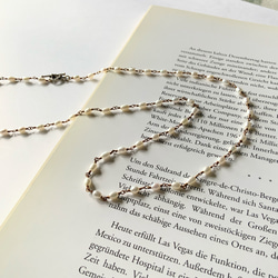 Perla parva✴︎小粒淡水パールロングネックレス✴︎ブレスレットとネックレスに分けても使える2way仕様 9枚目の画像