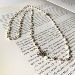 Perla parva✴︎小粒淡水パールロングネックレス✴︎ブレスレットとネックレスに分けても使える2way仕様 8枚目の画像