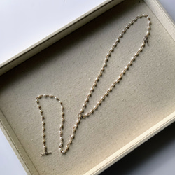 Perla parva✴︎小粒淡水パールロングネックレス✴︎ブレスレットとネックレスに分けても使える2way仕様 5枚目の画像