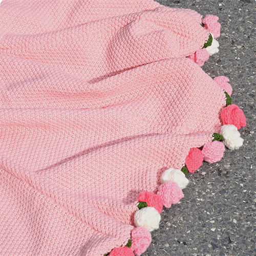 花束ブランケット ブーケブランケット かぎ針編み・ニット製・手編み