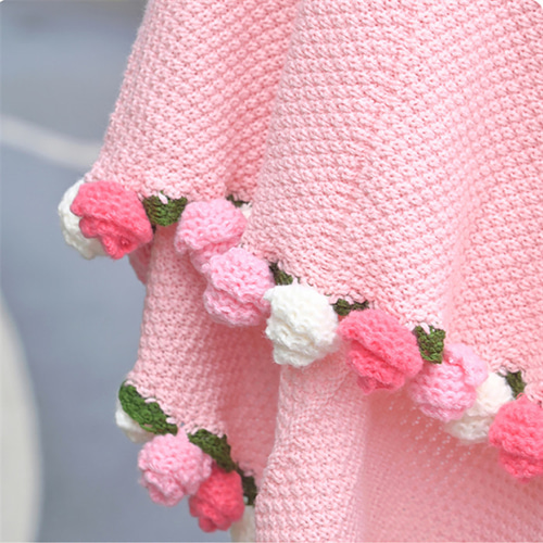 花束ブランケット ブーケブランケット かぎ針編み・ニット製・手編み