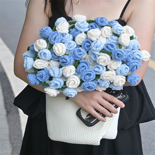 花束ブランケット ブーケブランケット かぎ針編み・ニット製・手編み