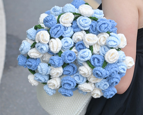 花束ブランケット ブーケブランケット かぎ針編み・ニット製・手編み