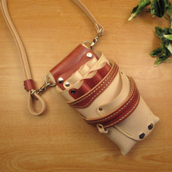 本革 ハンドメイド 8丁差し シザーケース (ネイビー×ナチュラル) SCA