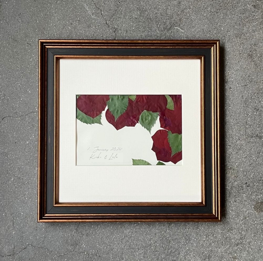 《赤バラ専用》【アフターブーケ ＜ネット限定品 Dodi ドディ＞】生花ブーケを「押し花＆額装」してお届けします