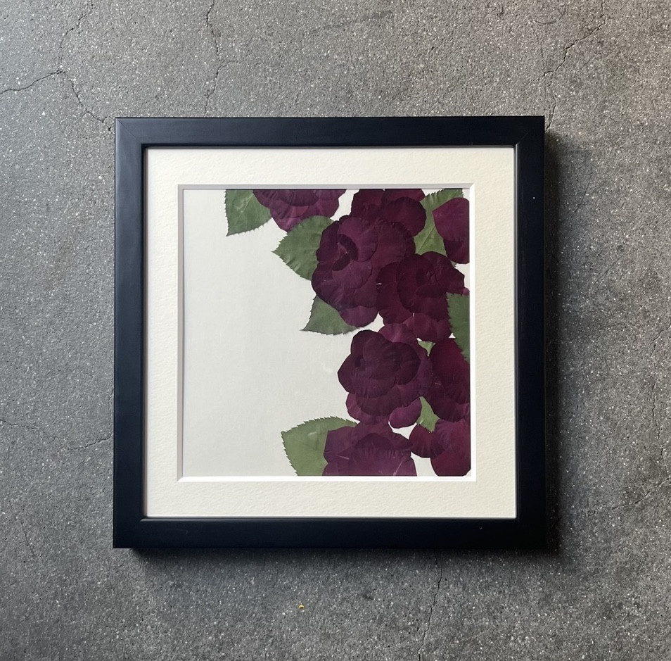 《赤バラ専用》【アフターブーケ ＜Caebo カエボ＞】生花ブーケを「押し花＆額装」してお届けします