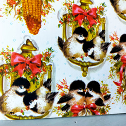 U.S.A. ヴィンテージ包装紙【コーンスワッグと小鳥達】DA-WP094 3枚目の画像