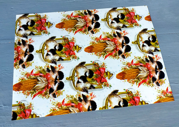 U.S.A. ヴィンテージ包装紙【コーンスワッグと小鳥達】DA-WP094 6枚目の画像