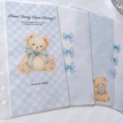 バインダー貯金 Saving リフィル A6サイズ 5枚 Bear 可愛い 大人