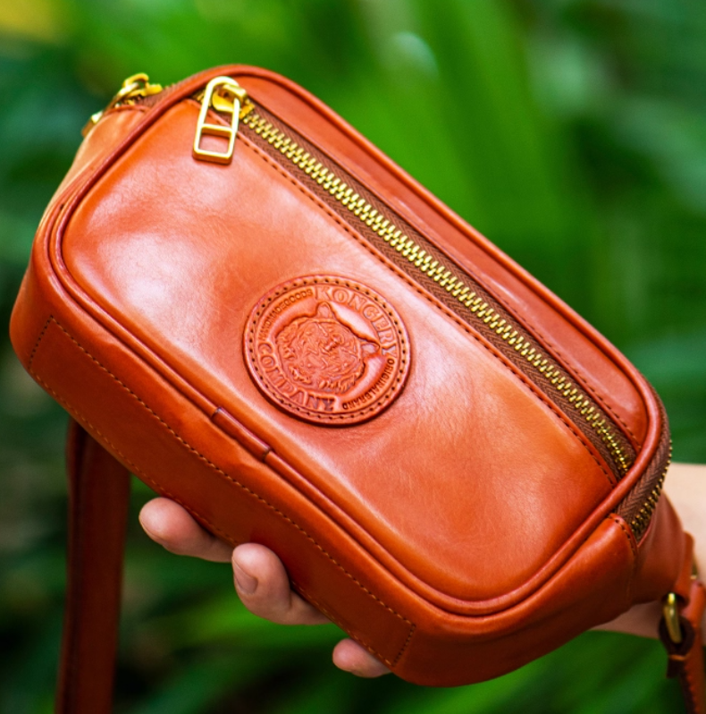 ハンドメイドの牛革ショルダーバッグ、メンズカジュアルショルダーバッグ