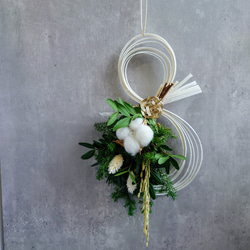 new!!IHoliday Ornament mini white【ラタン・国産ピスタチオ・綿】お正月飾り2026仕様 4枚目の画像