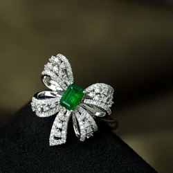 癒しのパワー」K18 天然グリーントルマリン 天然ダイヤモンド 上品