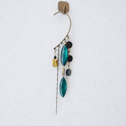 耳鉤「領養」虎眼石貝殼侯爵瑪瑙大號耳鉤 第6張的照片