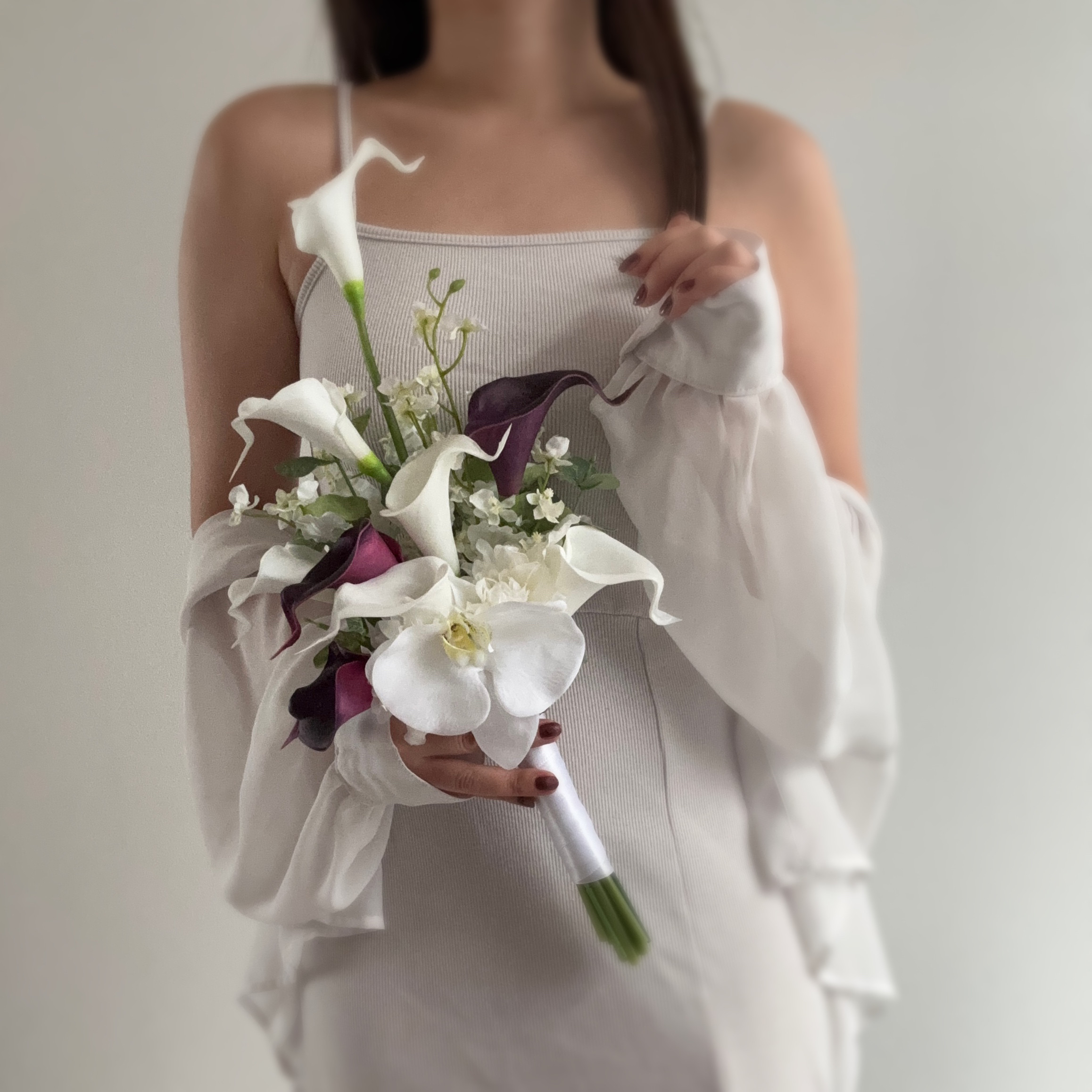 アーティフィシャルフラワーブーケ　ウェディングブーケ　クラッチブーケ　造花ブーケ