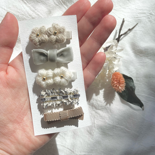 ベビー キッズ ヘアクリップ 5点セット 赤ちゃん 子供 ヘアピン 030