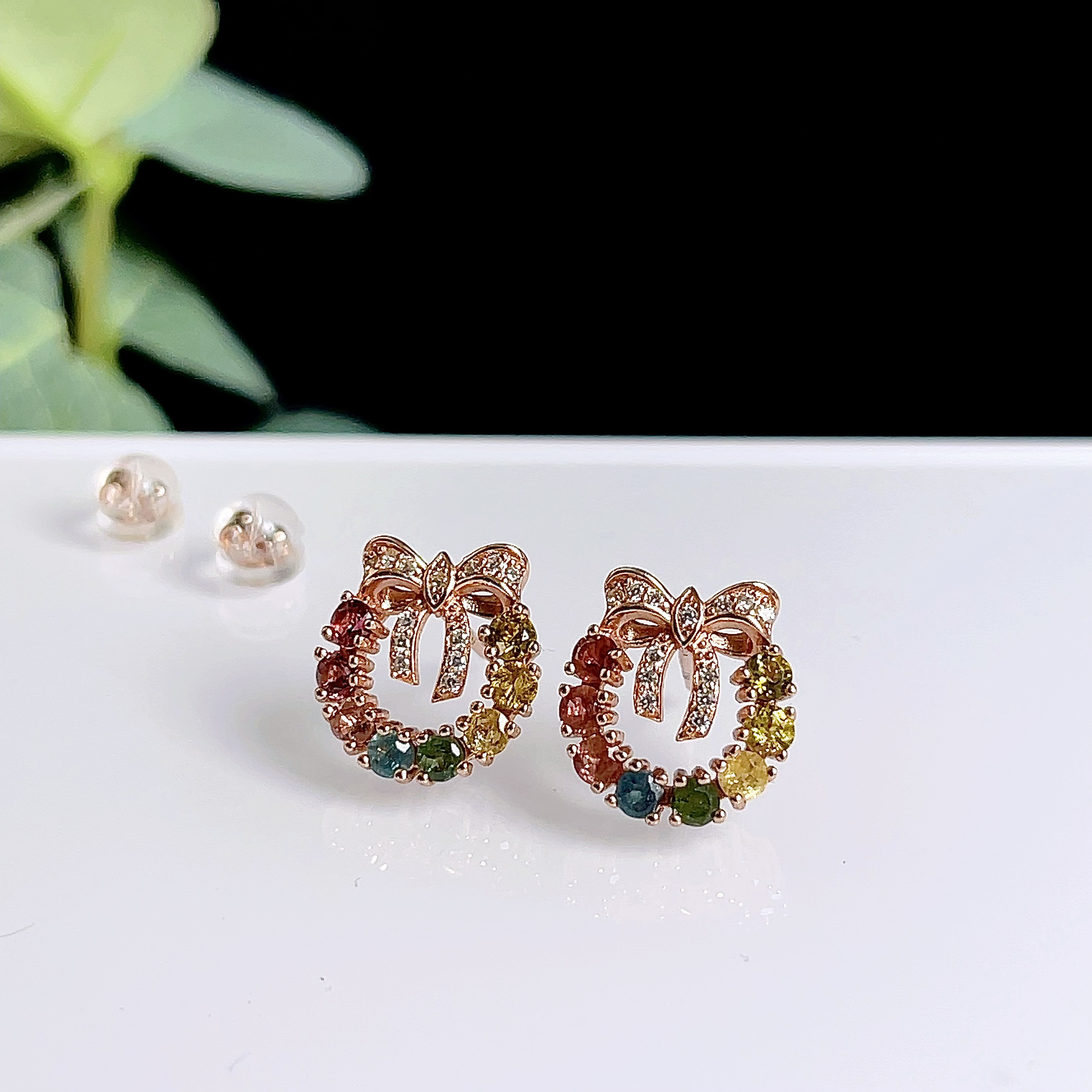 トルマリン　ピアス　電気石　天然石　【極上宝石質】3