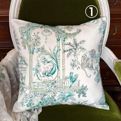 ☆最終価格☆ ヨーロッパ輸入生地 ゴブラン織り アンティークラベル柄