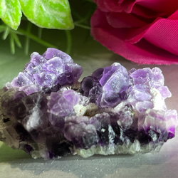 ゲーサイト内包 虹入り アメジスト クラスター 原石 ラフストーン