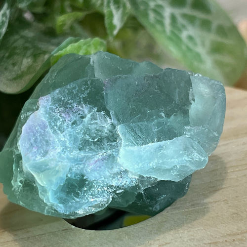 受験御守り°⌖꙳ エメラルドグリーン フローライト 蛍石 原石 蛍光鉱物