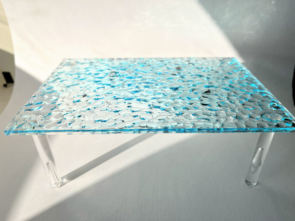 マンタの親子のディスプレイスタンド（アクアブルー） / 海 / 波 / 夏 / 青 / 旅 10枚目の画像