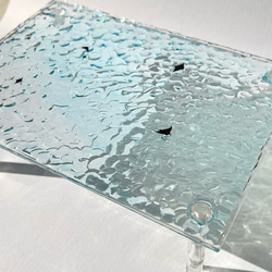 マンタの親子のディスプレイスタンド（アクアブルー） / 海 / 波 / 夏 / 青 / 旅 2枚目の画像