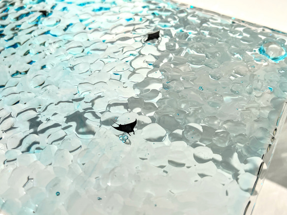 マンタの親子のディスプレイスタンド（アクアブルー） / 海 / 波 / 夏 / 青 / 旅 11枚目の画像