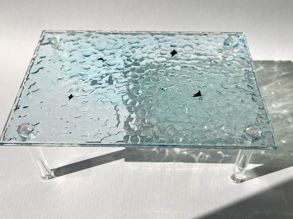 マンタの親子のディスプレイスタンド（アクアブルー） / 海 / 波 / 夏 / 青 / 旅 4枚目の画像