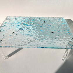 マンタの親子のディスプレイスタンド（アクアブルー） / 海 / 波 / 夏 / 青 / 旅 3枚目の画像