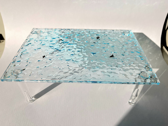 マンタの親子のディスプレイスタンド（アクアブルー） / 海 / 波 / 夏 / 青 / 旅 3枚目の画像