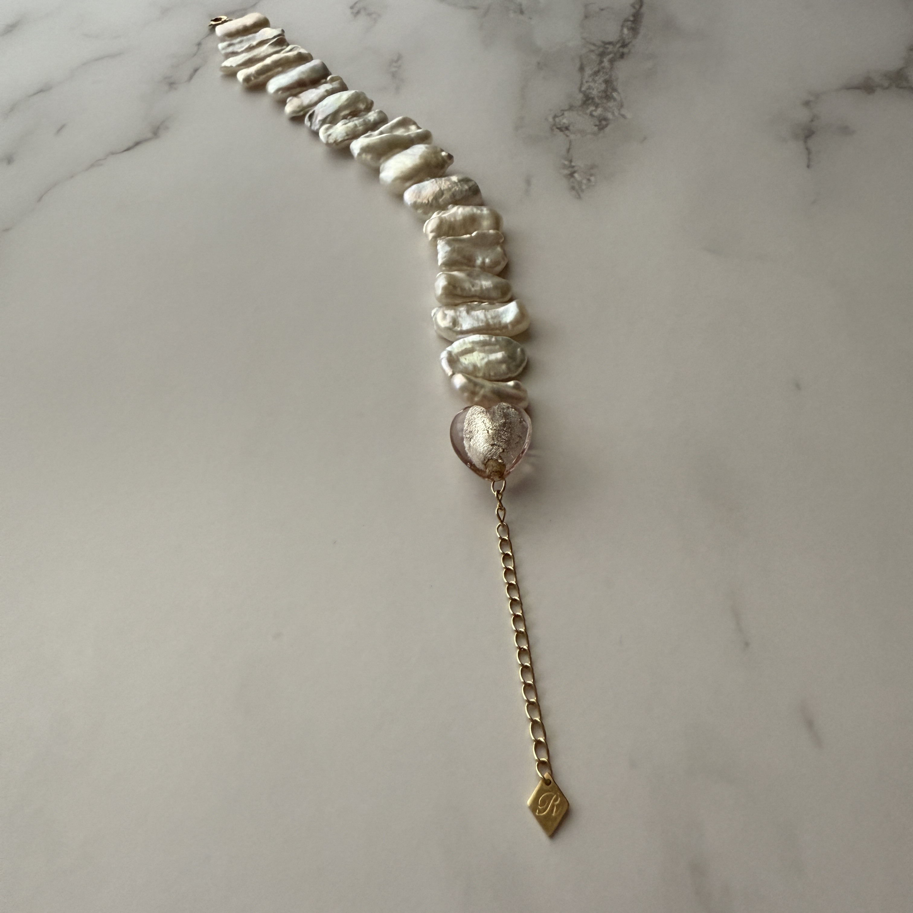 K18 × バロックパール ブレスレット｜豊かさの女王（Long / A）