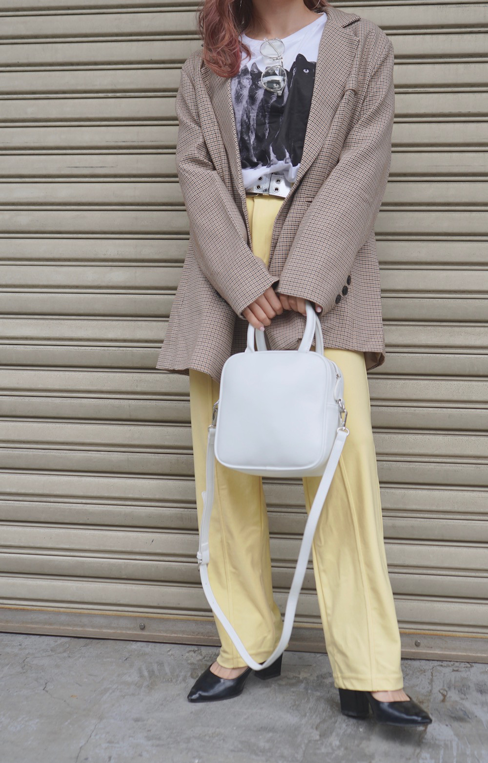 Gun Club Check Oversized Tailored Jacket (beige)　ジャケット