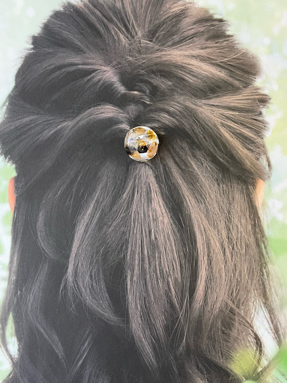 ハニークォーツのヘアゴム / レジン / 天然石 13枚目の画像