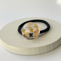 ハニークォーツのヘアゴム / レジン / 天然石 8枚目の画像