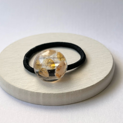 ハニークォーツのヘアゴム / レジン / 天然石 11枚目の画像