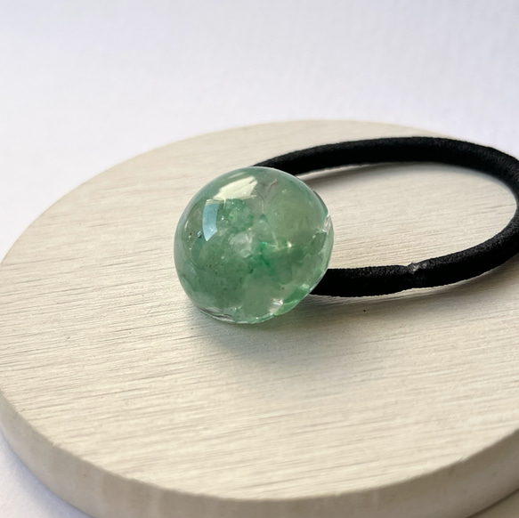 アベンチュリンのヘアゴム / レジン / 天然石 11枚目の画像