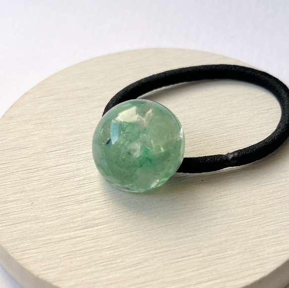 アベンチュリンのヘアゴム / レジン / 天然石 9枚目の画像