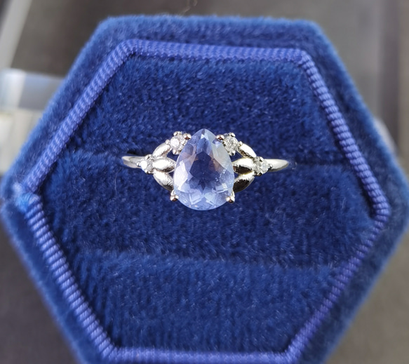 特価❣「タンザナイト紫」天然トパーズ　リング 2枚目の画像