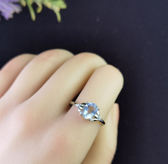 特価❣「タンザナイト紫」天然トパーズ　リング 4枚目の画像